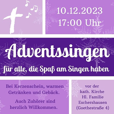 10.12.2023  17:00 Uhr Adventssingen